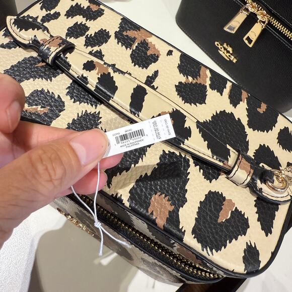 Coach CCF43 Cosmetic Case With Leopard Print, Gold/Leopard Multi, New - Picture 9 of 10